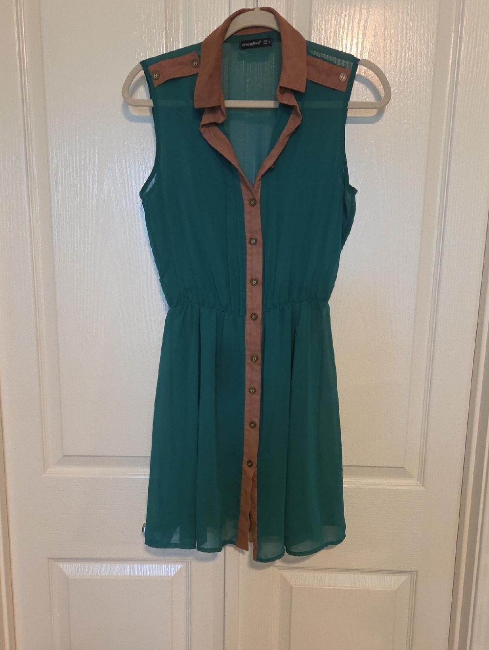 Atmosphere Clothing UK  Green Swimsuit Coverup with Trim and Collar